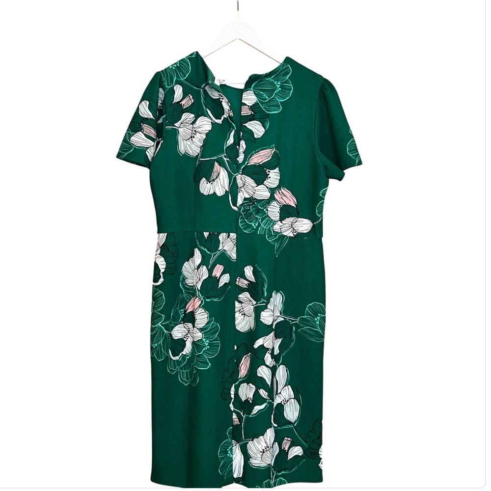 Liz Claiborne Green Floral Midi Dress